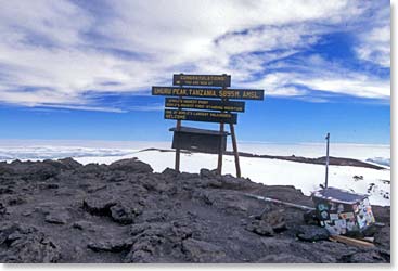 The summit of Kilimanjaro