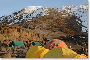 Our 16,000 foot camp, where we began our climb to the top at 8: 15 am on June 19.