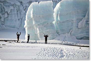 Polight, Steve and Doc at the glacier