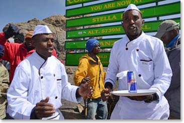 Red Bull is served at Stella Point.
