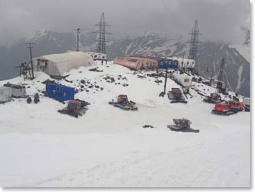 These are the main barrels at Garibashi, 13,000 Feet. We are staying in two private barrels above here.