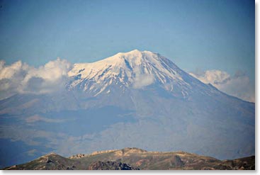 Mount Ararat rises above us in Eastern Turkey.