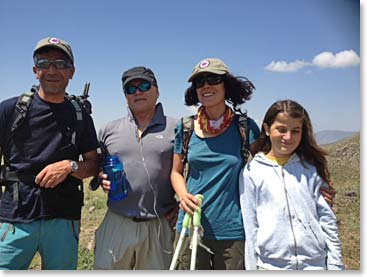 Starting the hike to Green Camp with local girl ‘Angel’
