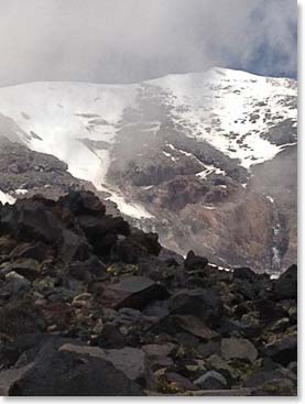Our objective from high camp - we are 3200 vertical feet from the summit