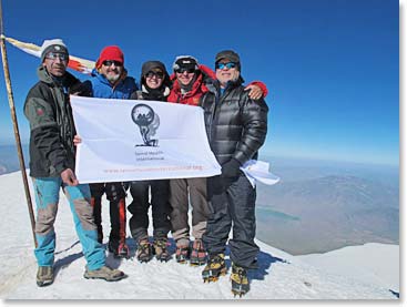 On July 26th our team stood on the top together. Dr. Chet’s Spinal Health International banner was proudly unfurled on the summit. Dreams of other mountains are always present and from the top of Ararat we were already thinking of Kilimanjaro in 2013