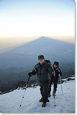 Stunning beauty, the shadow of Mount Ararat as cast behind us to the west as the sun rose