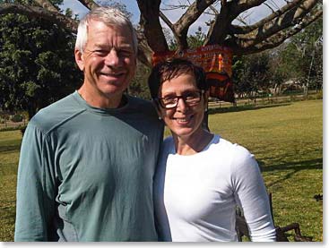  John and Peggy, who have already experienced altitude on a previous trip at Everest base camp, are ready for another adventure together.