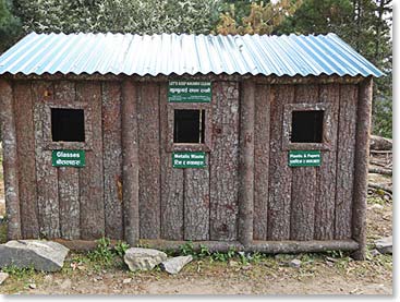 These new rubbish and recycling bins were placed along the trails earlier this year.  A great addition.