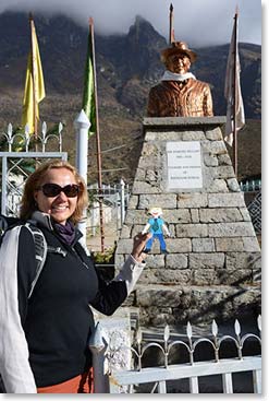 Flat Stanley left home thinking that he was only going to London.  Now he is on the trail to Everest and we think that we will have to make some more clothes for him.