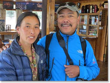 Temba’s wife Yangzing has been running the lodge since early September.  It was great to see her again and to be back at “Highland Sherpa Resort.”