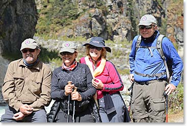 Friends along the trail:  Gerry and Wendy, Jim and Sharon have had great times along the trail these past two weeks - today's weather was beautiful, as we have come to expect on this trip.