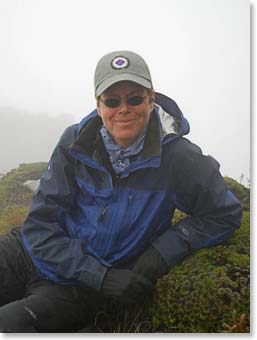 Chris enjoying the summit