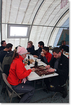The warm and inviting clam where the team has dinner and can relax in. (Photo Credit ALE)