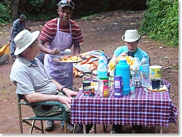 Sprian loves to attend to Bruce and Janet’s meal. Such an incredible spirit of hospitality!