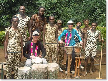 Group photo of all the performers with Janet and Bruce