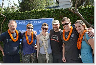 Ed, Katie Braham, Katherine (Katie) Ross, Steve, Daniel and Cassidy together at the Yak and Yeti. (left to right)