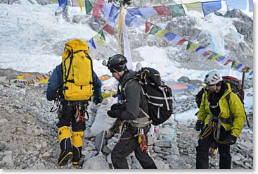 It is customary to walk clockwise three times around the chorten before beginning the climb.