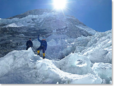 A beautiful morning to start up the Icefall