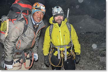 Dawa and Steve ready for the Icefall