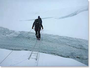 We crossed a lot of ladders.