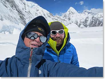 Steve and Daniel at 21,000 feet at Camp II