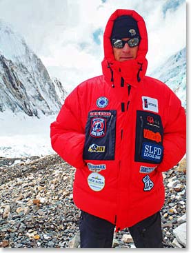 Todd at Camp II, 21,000 feet