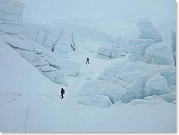 Descending from Camp II
