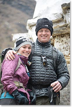 Cassidy and Daniel on the trail