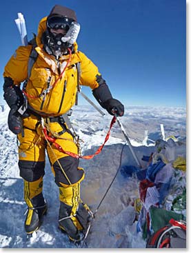 Steve on the top of Everest