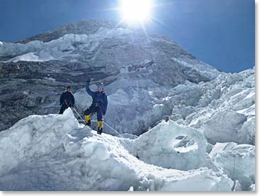 Daniel and Jetthai in the Ice Fall