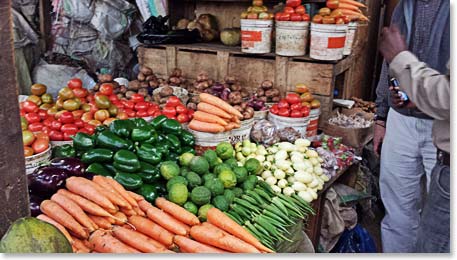 Colorful vegetables for the picking in Arusha 