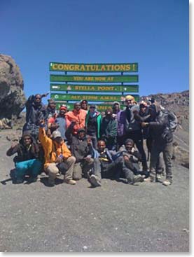 The group meets at Stella Point