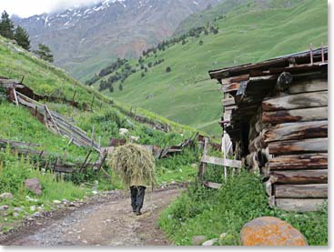 People of the Baksan Valley in the Elbrus region live hardworking lives, based on agriculture, government jobs and tourism