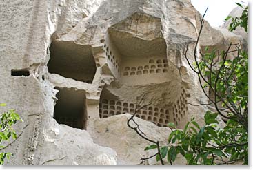 Pigeon hole’s carved into the walls in Pigeon Valley; pigeon’s had many important functions in these ancient regions such as being used as message carries and their droppings were even used as fertilizer.