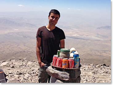 A regular stop on Berg Adventures climbs from Camp 1 to High Camp this season has been Coca Cola camp at 12,200 feet.  It is run by our friend Bisar Cevarun.