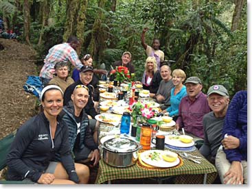 Our first lunch along the trails of Kilimanjaro