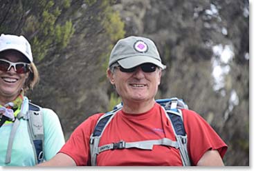 Betsy and John smile for the camera