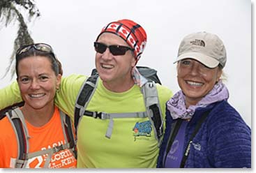 Big smiles from Susan, Barry and Nannette