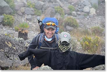 Todd found a Berg Adventure scarecrow along the trail!