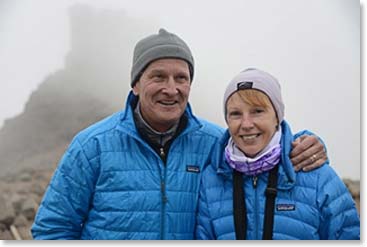 Dick and Terri at 16,000 feet
