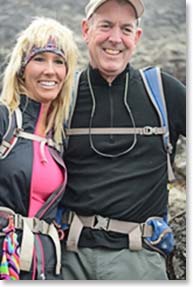 Nancy and Greg at our highpoint for the day