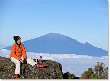 Barry reflecting high above the clouds in Africa
