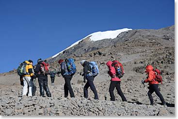 Team on the way to our 16,000 foot camp