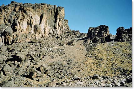 The rocky terrain Bharath and his team hiked today.