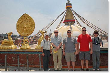 The team at Boudhanath