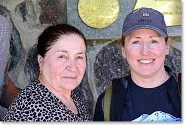 Micheline with the museum curator