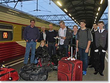 We were excited to board the Grand Express Midnight train from St. Petersburg to Moscow.