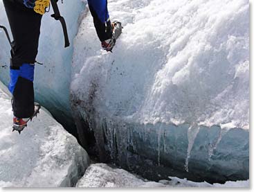 And crossing crevasses