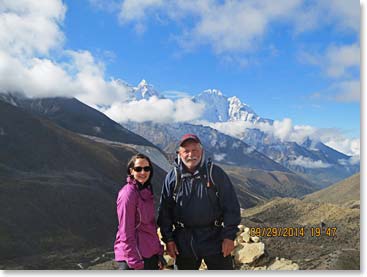 Morning acclimatization hike above Pheriche