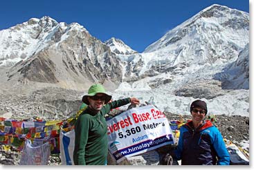 Frank and Travis enjoy their time together at Base Camp